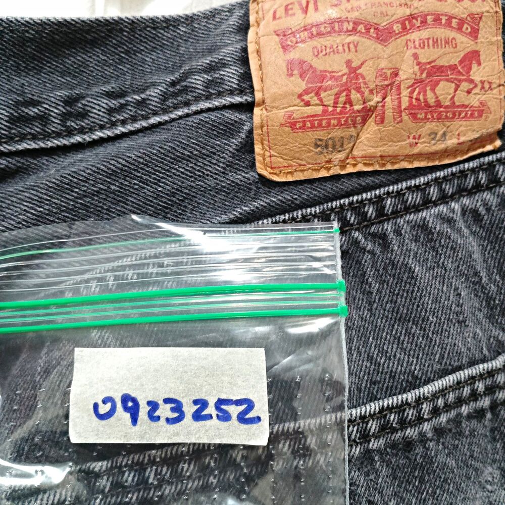 Levi’s Men’s Gray Dark Wash Denim Jeans Straight Leg Button Fly Regular Fit
